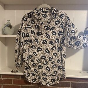 Chic Leopard Print Women's Blouse